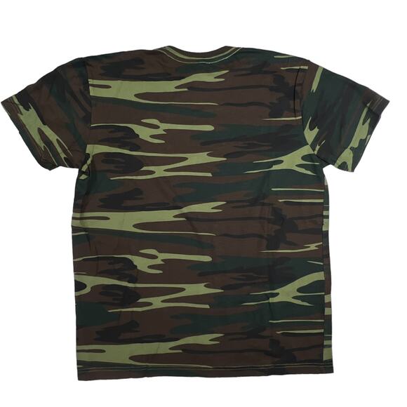 Code Five Crew Neck T-Shirt Top Adult  Medium Green Woodland Camouflage Short Sl - Picture 4 of 10